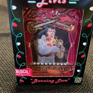 Vintage American Greetings ELVIS PRESLEY Burning Love Musical Ornament NIB 2003